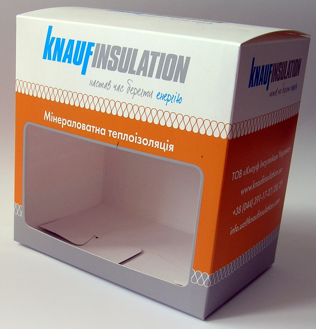 Печать упаковки «Knauf Insulation». Полиграфия типографии Макрос, изготовление упаковки, спецификация 971988-1
