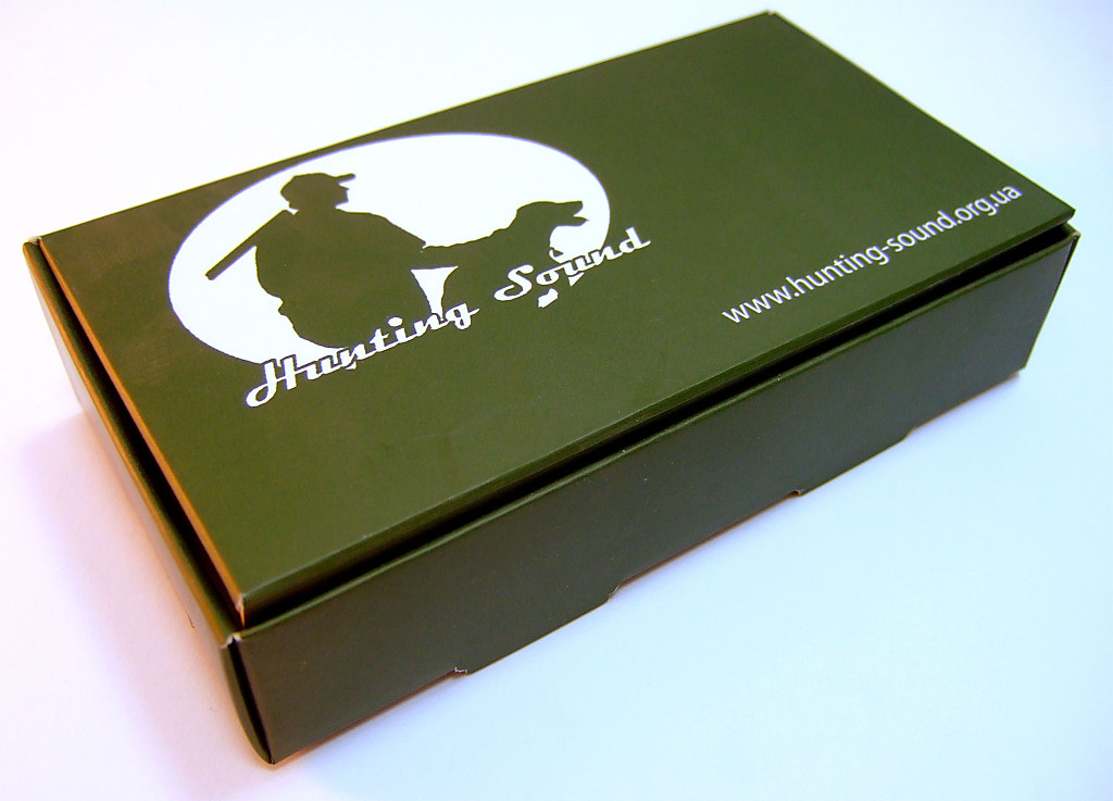 Изготовление упаковки «Hunting Sound». Полиграфия типографии Макрос, изготовление упаковки, спецификация 971995-2