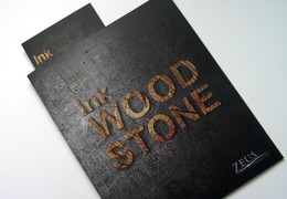 Печать проспектов «Ink Wood Stone. Zeus ceramica». Полиграфия типографии Макрос
