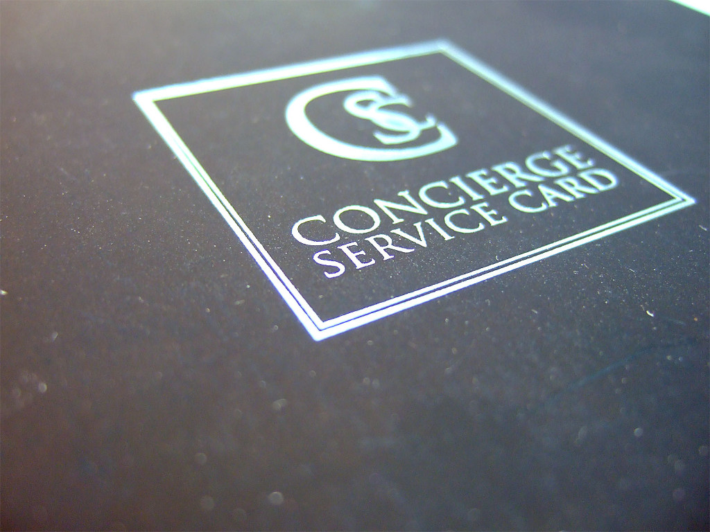 Изготовление проспектов «Concierge Service Card». Полиграфия типографии Макрос, изготовление проспектов, спецификация 960988-2