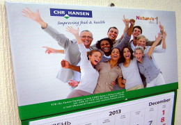Печать квартальных календарей «CHR HANSEN». Полиграфия типографии Макрос